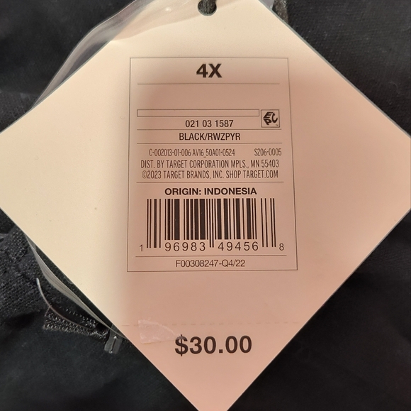 Women's Ava & Viv Halter Neck A-Line Dress Black - Picture 9 of 9